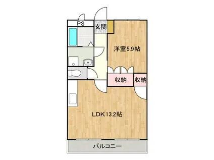 レ・コルニオーロ(1LDK/1階)の間取り写真