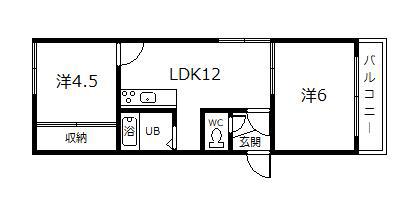 道央パークハイツ(2LDK/3階)の間取り写真