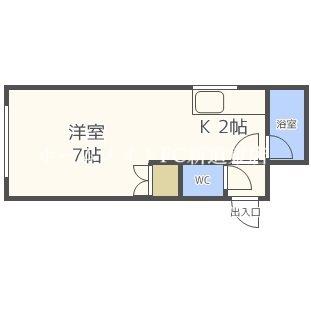 JPコート元町西(1K/3階)の間取り写真