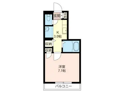 グランドステージ(1K/1階)の間取り写真