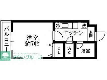 アコルデ芦花(1K/1階)の間取り写真