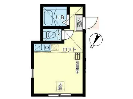 ユナイト六浦パーリーの杜(ワンルーム/2階)の間取り写真