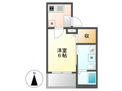 LUANA(1K/3階)の間取り写真