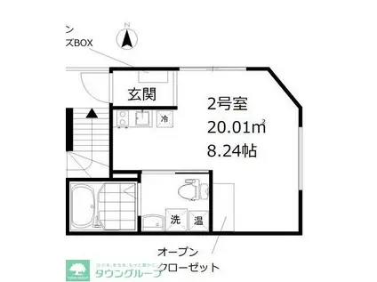 MYTHOS MACHIYA(ワンルーム/1階)の間取り写真