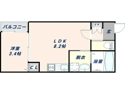 H-MAISON衣摺II(1LDK/3階)の間取り写真