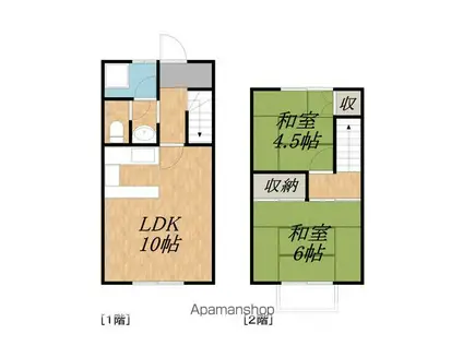 マンションヨコタ第三(2LDK/1階)の間取り写真
