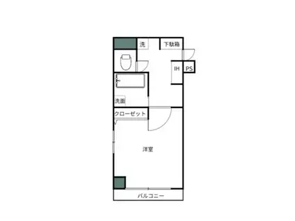 プレール三田(1K/5階)の間取り写真