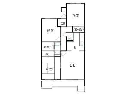 第2有第マンション(3LDK/2階)の間取り写真
