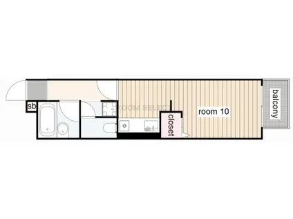 ラフォーレ司(ワンルーム/1階)の間取り写真