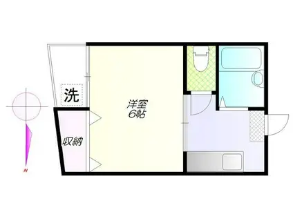 メゾネットヒラヤマ(1K/1階)の間取り写真