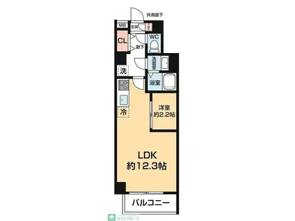 ARCOBALENO DAISHIMAE(1LDK/2階)の間取り写真