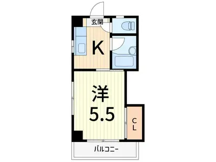 YSマンション(1K/1階)の間取り写真