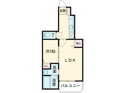 サンフェリシアン綾部駅前(1LDK/1階)の間取り写真