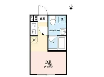 プレミアハイツ清瀬(ワンルーム/2階)の間取り写真