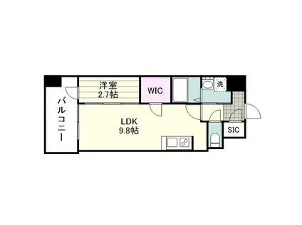SーRESIDENCE 小川町(1LDK/13階)の間取り写真