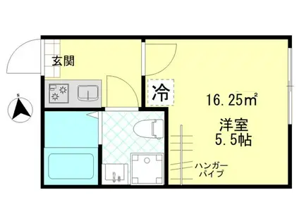 コンフォート東四ツ木(1K/2階)の間取り写真