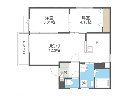 メゾン・ド・モナージュ(2LDK/2階)の間取り写真