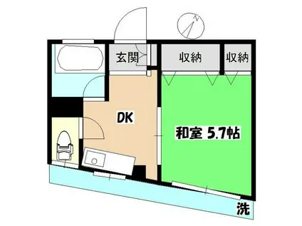 中村ビル(1K/3階)の間取り写真