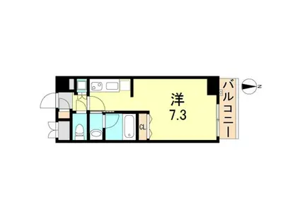 S-FORT神戸小河通(ワンルーム/3階)の間取り写真