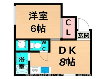 シュウケンビル(1LDK/3階)の間取り写真