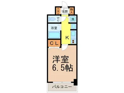 プレサンス新栄デコール(1K/6階)の間取り写真