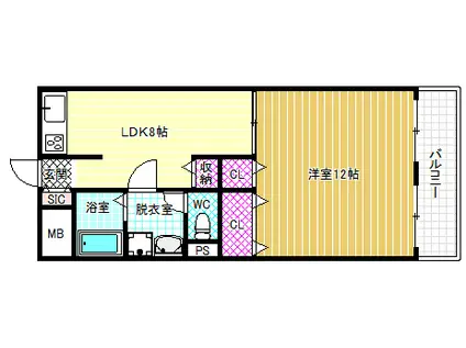 レガットハイツ(1LDK/3階)の間取り写真