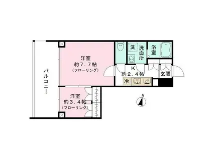 プリューム中野坂上(1LDK/6階)の間取り写真