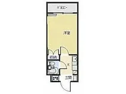 マリオン伊予三島(1K/8階)の間取り写真