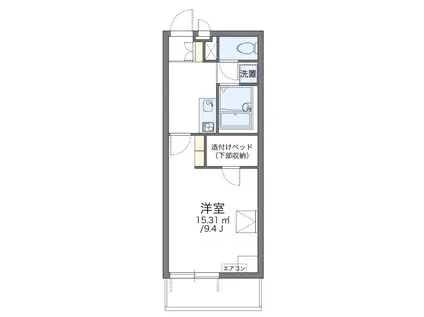 京王線 中河原駅 徒歩24分 3階建 築17年(1K/2階)の間取り写真