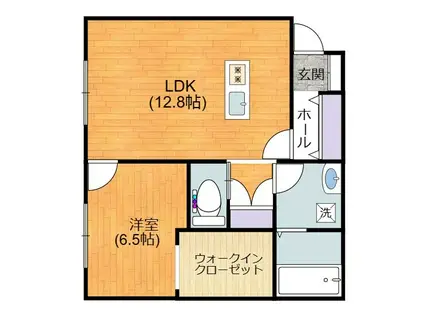 セリスコート(1LDK/1階)の間取り写真