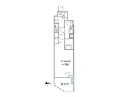 GRANPASEO青砥(1K/9階)の間取り写真