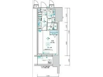 MAXIV八王子TRE(1K/8階)の間取り写真