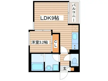 REGALEST泉中央(1LDK/1階)の間取り写真