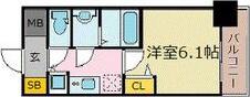 プレサンス新大阪ザシティ(1K/9階)の間取り写真