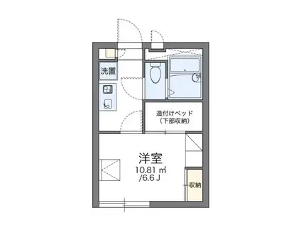 レオパレスルミエール(1K/2階)の間取り写真