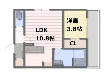 アン・シャトウⅢ(1LDK/2階)の間取り写真