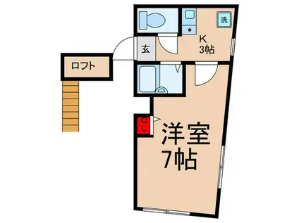 シーポートレート十条(1K/3階)の間取り写真