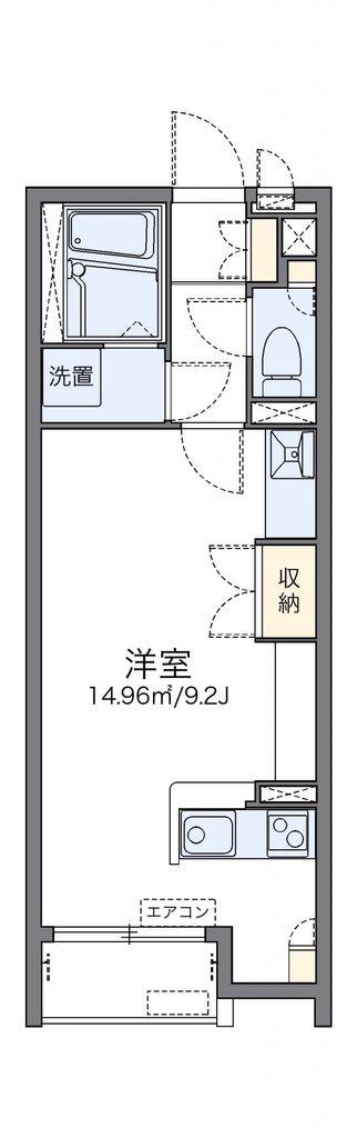 レオネクスト琉海(ワンルーム/2階)の間取り写真