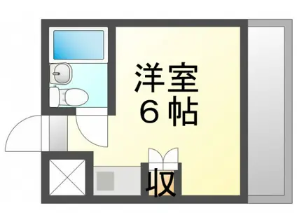 MEIGAKUSO(ワンルーム/1階)の間取り写真