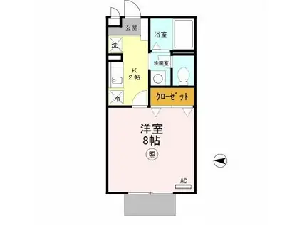 ネオコーポ・アイ(1K/1階)の間取り写真