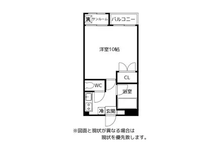 サカエビレッジ(1K/1階)の間取り写真