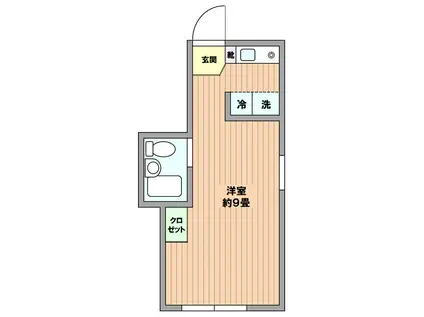 アルマドムス(ワンルーム/1階)の間取り写真