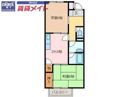 SURPLUS TWO ONTARIO SEA(2DK/1階)の間取り写真