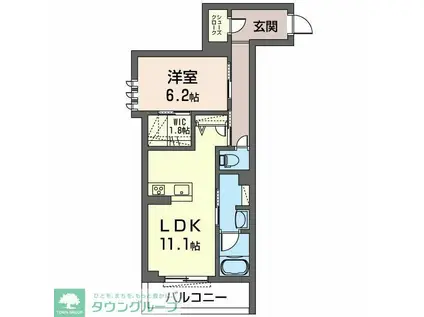 グランファースト(1LDK/2階)の間取り写真