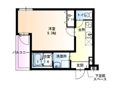 フジパレス堺鳳駅北イースト(1K/3階)の間取り写真