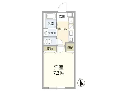 レチエVII(1K/2階)の間取り写真