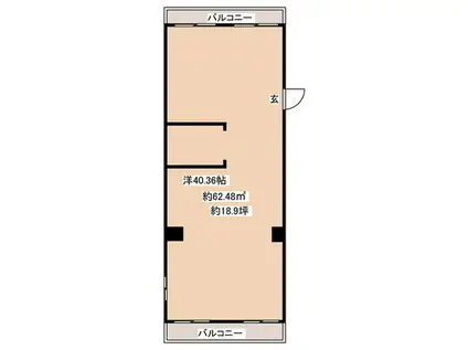 村幸ビルONE(ワンルーム/3階)の間取り写真