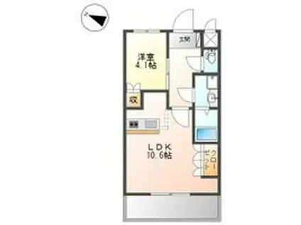 アマービレ(1LDK/2階)の間取り写真