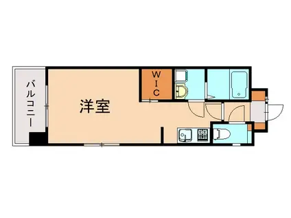 エンクレスト博多駅南III(1K/11階)の間取り写真