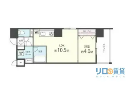 スペランツァ十三東(1LDK/4階)の間取り写真